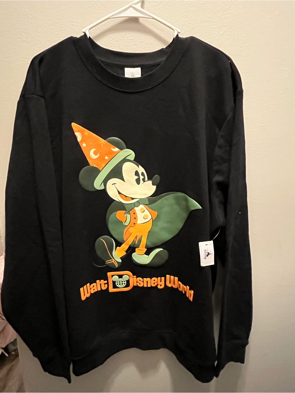 Walt Disney World Black Adult Halloween Mickey Sorcerer Sweatshirt